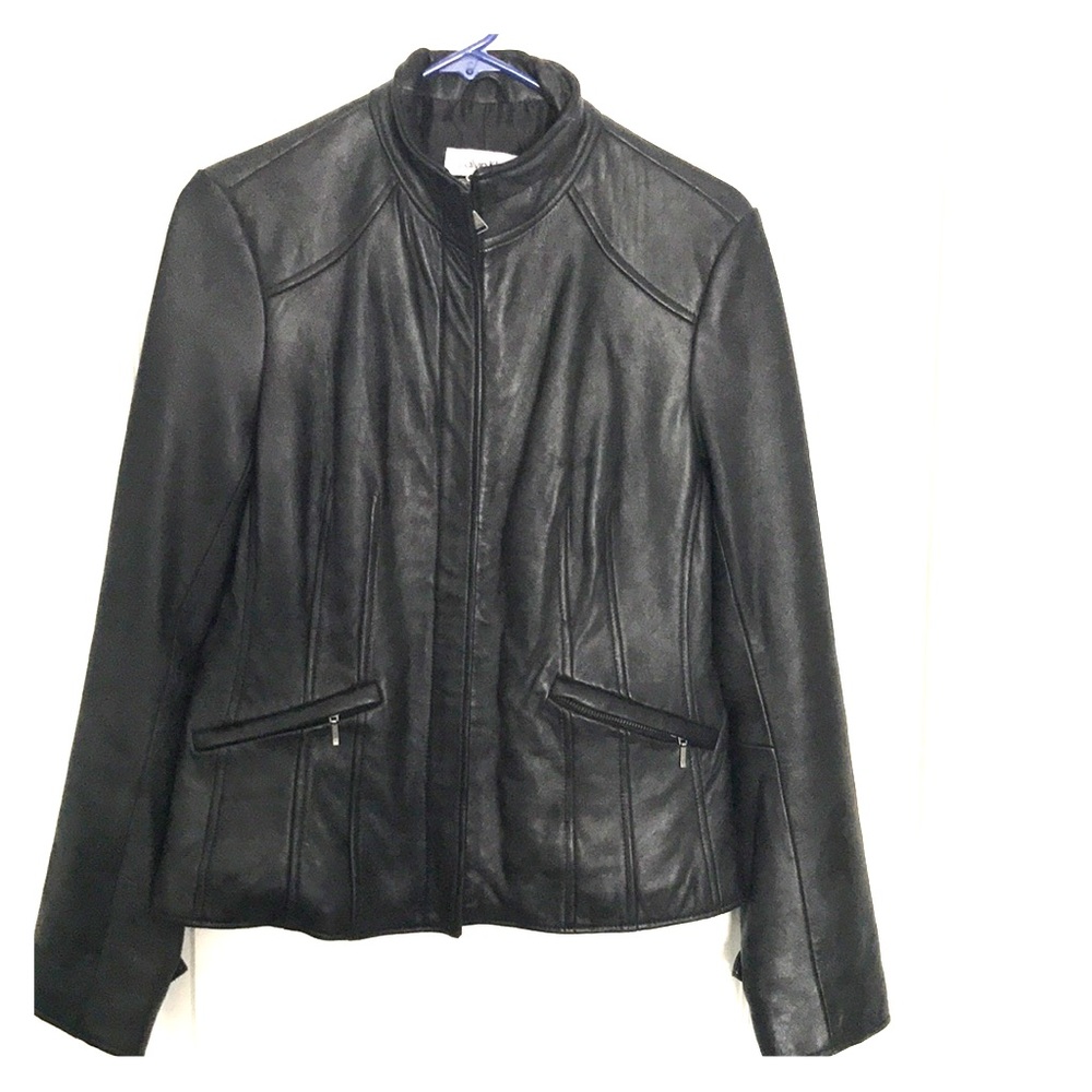 NWOT Calvin Klein leather jacket